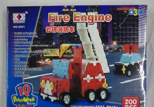 兒童拼裝積木玩具 雲梯消防車  貨號：5001 兒童益智玩具批發工廠,批發,進口,代購