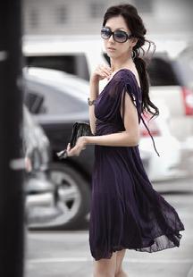 2011夏季新款韓版女裝批發  2011淑女氣質小吊帶新款雪紡連衣裙工廠,批發,進口,代購