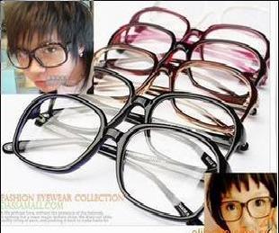 耐吉同款潮人大框帶鏡片平光鏡亮黑 眼鏡批發批發・進口・工廠・代買・代購