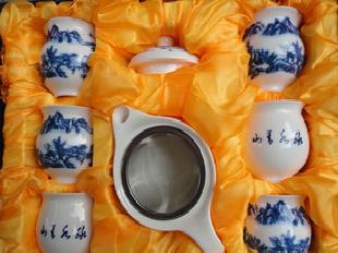 廠家7頭雙層陶瓷茶具 適合禮品公司做禮品工廠,批發,進口,代購