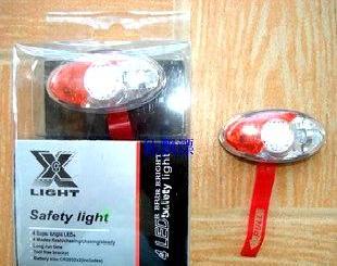 迷你紅白單車尾燈 警示燈 4LED自行車尾燈工廠,批發,進口,代購