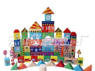創意城市積木、木製兒童玩具、積木玩具、益智玩具批發・進口・工廠・代買・代購