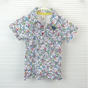 2011年外貿韓版童裝兒童T1105-22格子袖襯襯衫工廠,批發,進口,代購