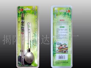 不銹鋼筷超市精裝筷子套裝 熊貓筷勺叉 專供超市工廠,批發,進口,代購