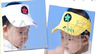 韓版五角星繡花 太陽帽兒童空頂帽子工廠,批發,進口,代購
