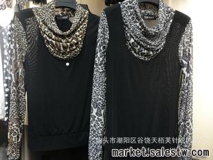 2012爆款 熱門女裝 韓版修身豹紋女裝 長袖厚款女裝 9011C工廠,批發,進口,代購