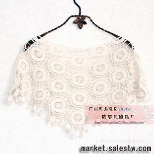 824-1# 熱門夏季女裝 棉線鏤空圈圈鉤花 披肩批發工廠,批發,進口,代購