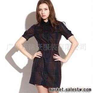 熱門新款優質純棉經典時尚格子圖案連衣裙工廠,批發,進口,代購