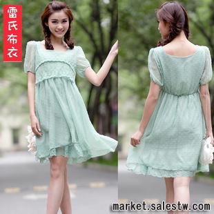 熱門女裝2012夏季新款 韓國瑞麗時尚品牌短袖雪紡連衣裙批發1236工廠,批發,進口,代購