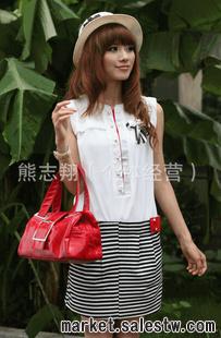 2012春季熱門女裝修身百搭無袖韓版連衣裙工廠,批發,進口,代購