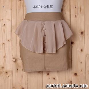 雅詩良品32301-2卡其色 一件代發免費代理純色熱門女裝半身裙工廠,批發,進口,代購
