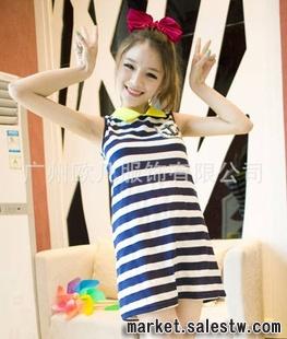 熱門品牌女裝批發 2012條紋翻領船錨 修身連衣裙背心裙 R51工廠,批發,進口,代購