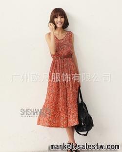 熱門女裝 2012夏季 波西米亞浪漫長裙 沙灘裙 雪紡連衣裙批發D281工廠,批發,進口,代購