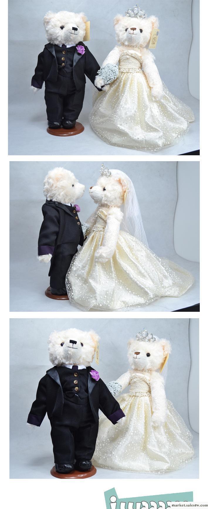 泰迪熊 婚紗熊 婚慶熊 茜茜公主 婚車熊 毛絨玩具加工定做工廠,批發,進口,代購