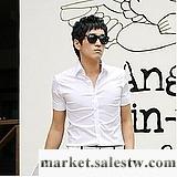 2012新款夏裝 韓版休閑男士短袖襯衫 修身男式襯衣 男裝 襯衫 男工廠,批發,進口,代購