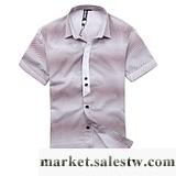 2012夏裝新款 韓版男裝 男士休閑格子襯衫 男式短袖襯衫 襯衣 男工廠,批發,進口,代購