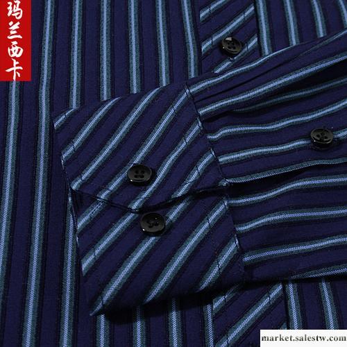 瑪蘭西卡 新款男式商務休閑襯衫 修身 寶石藍 男士修身長袖襯衣工廠,批發,進口,代購
