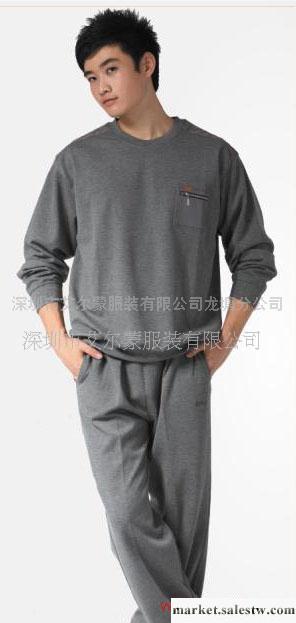 男式長袖純棉休閑運動服工廠,批發,進口,代購