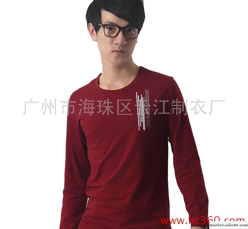 男裝秋款T恤 純棉印花加工 韓版T恤加工 2011秋冬款加工工廠,批發,進口,代購