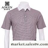 供應AOKEN2012夏季新品彈力絲光棉套頭T恤免燙立體酒紅三角圖形精品工廠,批發,進口,代購