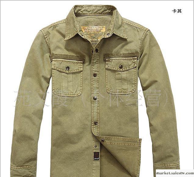 供應中高檔男士襯衫、男式jeep襯衫 2011最新款男式標準襯衫工廠,批發,進口,代購