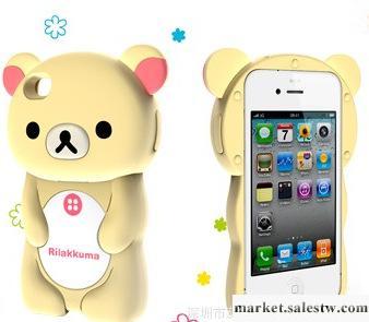 立體史迪仔 輕松熊 八周年紀念版iphone4/4s 手機套 保護套工廠,批發,進口,代購