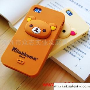 Rilakkuma 輕松熊 蘋果iPhone4S手機殼硅膠套 保護套 手機套工廠,批發,進口,代購