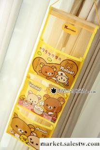 ◤碼表家◥San-X+輕松熊+Rilakkuma+PVC+收納掛袋+3格工廠,批發,進口,代購