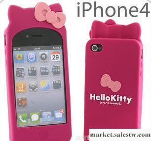 kitty KT貓 iphone3gs手機外殼 蘋果3代手機套殼 保護殼 硅膠套工廠,批發,進口,代購