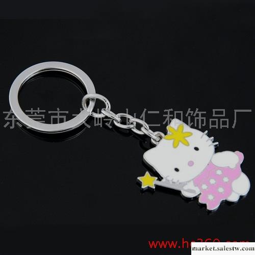 供應仁和K884 Hello Kitty 星星吊墜公仔金屬鑰匙扣工廠,批發,進口,代購