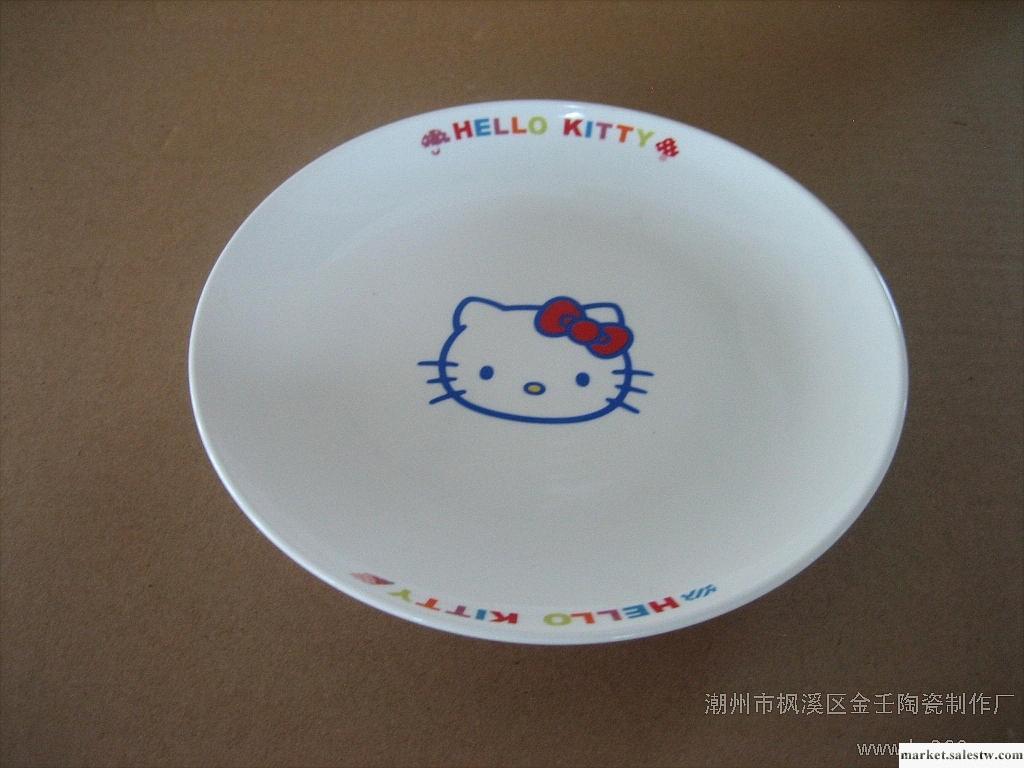 供應Hello Kitty陶瓷餐盤 系列套裝 廣告印字LOGO工廠,批發,進口,代購