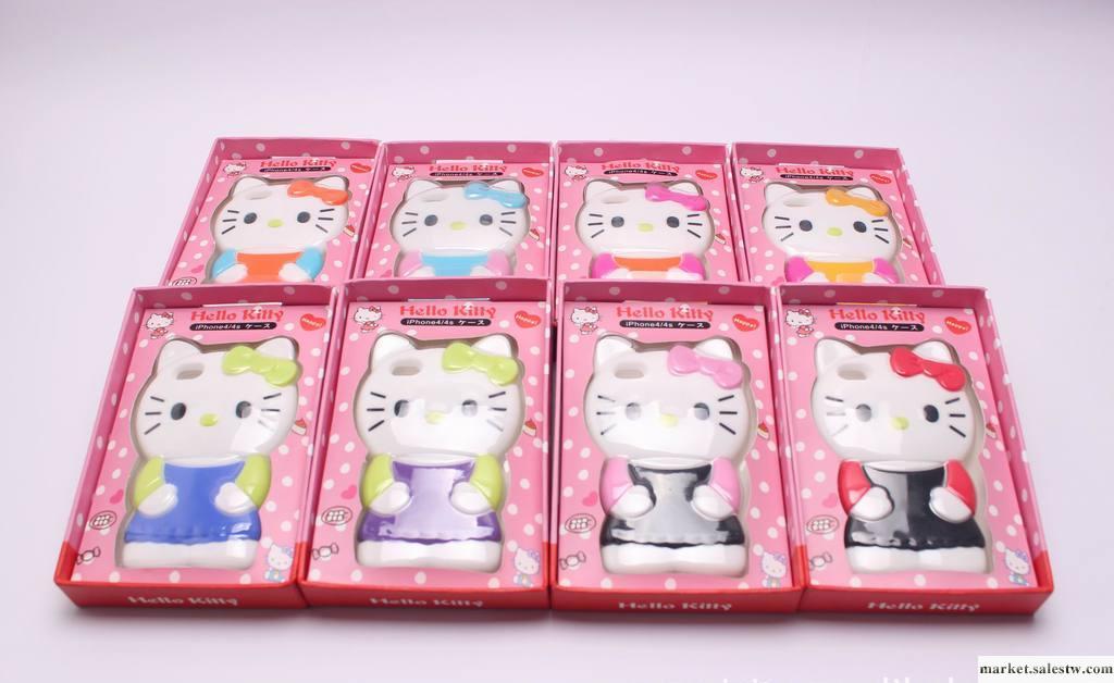 可愛3D立體hello kitty 蘋果iphone4/4s手機殼外殼保護套工廠,批發,進口,代購