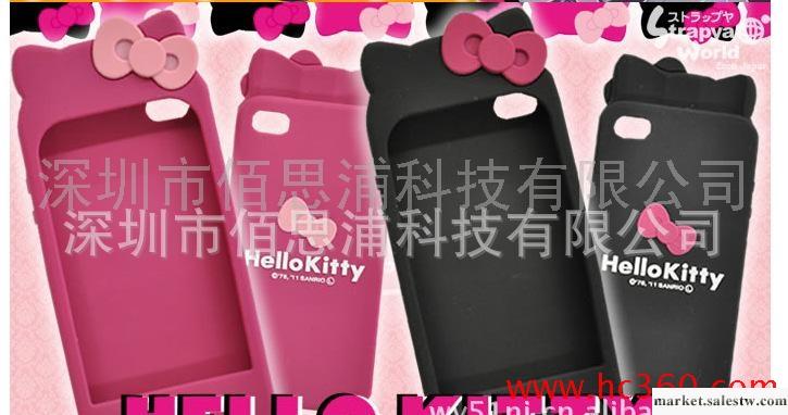 Hello Kitty 蘋果4手機殼 iphone4手機殼 KT貓 硅膠套工廠,批發,進口,代購