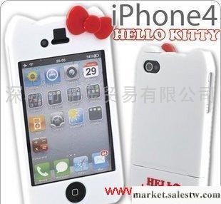 Hello kitty 立體 蝴蝶結 iPhone 4G/4S 手機保護套 可愛KT 硬殼工廠,批發,進口,代購