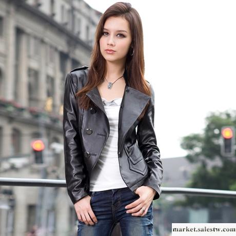 供應嵐爵 2012新款 皮衣 女 真皮 綿羊皮 韓版修身 女裝款外套 Lj608工廠,批發,進口,代購
