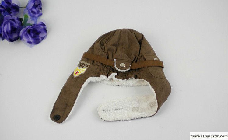 韓版兒童羊羔厚帽子飛行帽雷鋒帽子冬天嬰兒男寶寶護耳帽Mz8057工廠,批發,進口,代購