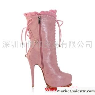 供應2012新款韓版超高跟可愛甜美系帶女鞋秋冬保暖靴子738工廠,批發,進口,代購
