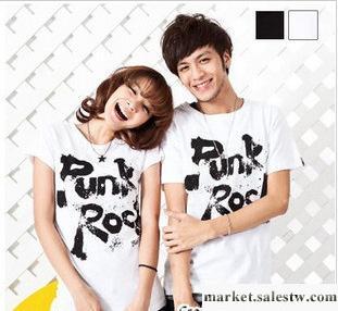 2011美日系 情侶嚴選 PUNK ROCK英文字母設計 棉質短袖T恤209#工廠,批發,進口,代購