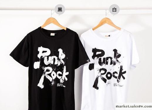 2012美日系 情侶嚴選 PUNK ROCK英文字母設計 棉質短袖T恤209#工廠,批發,進口,代購