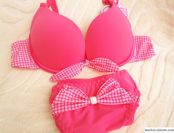 供應日系少女深V蝴蝶結內衣套裝  聚攏文胸套裝 多色工廠,批發,進口,代購