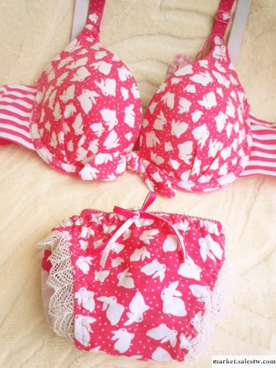 供應日系少女文胸內衣套裝 可愛蕾絲聚攏文胸套裝 爆款工廠,批發,進口,代購