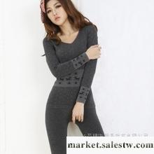 供應依芬 保暖內衣套裝日系韓版少女士修身顯瘦加厚圓領圣誕小鹿刺繡 正品工廠,批發,進口,代購