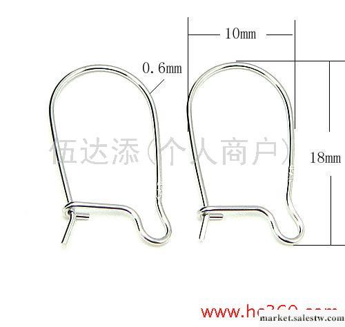 供應P178 方形耳鉤線，925純銀，耳鉤配件工廠,批發,進口,代購