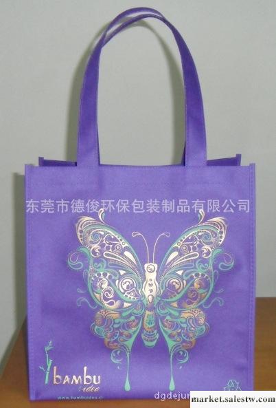 供應環保袋ZX-001 美麗蝴蝶紫色無紡布批發・進口・工廠・代買・代購