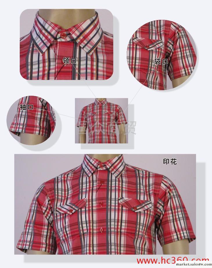 供應香港奧歐奧品牌格子襯衫 短袖襯衫 男式襯衫工廠,批發,進口,代購
