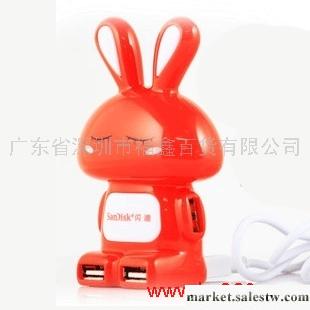 供應SANDISK 兔年限量版 七彩幻燈USB HUB 一分四 分線器工廠,批發,進口,代購