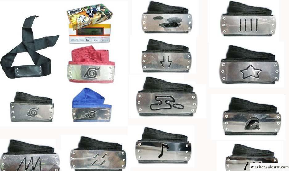 動漫周邊批發火影忍者護額頭帶木葉頭帶反叛頭帶 火影周邊工廠,批發,進口,代購