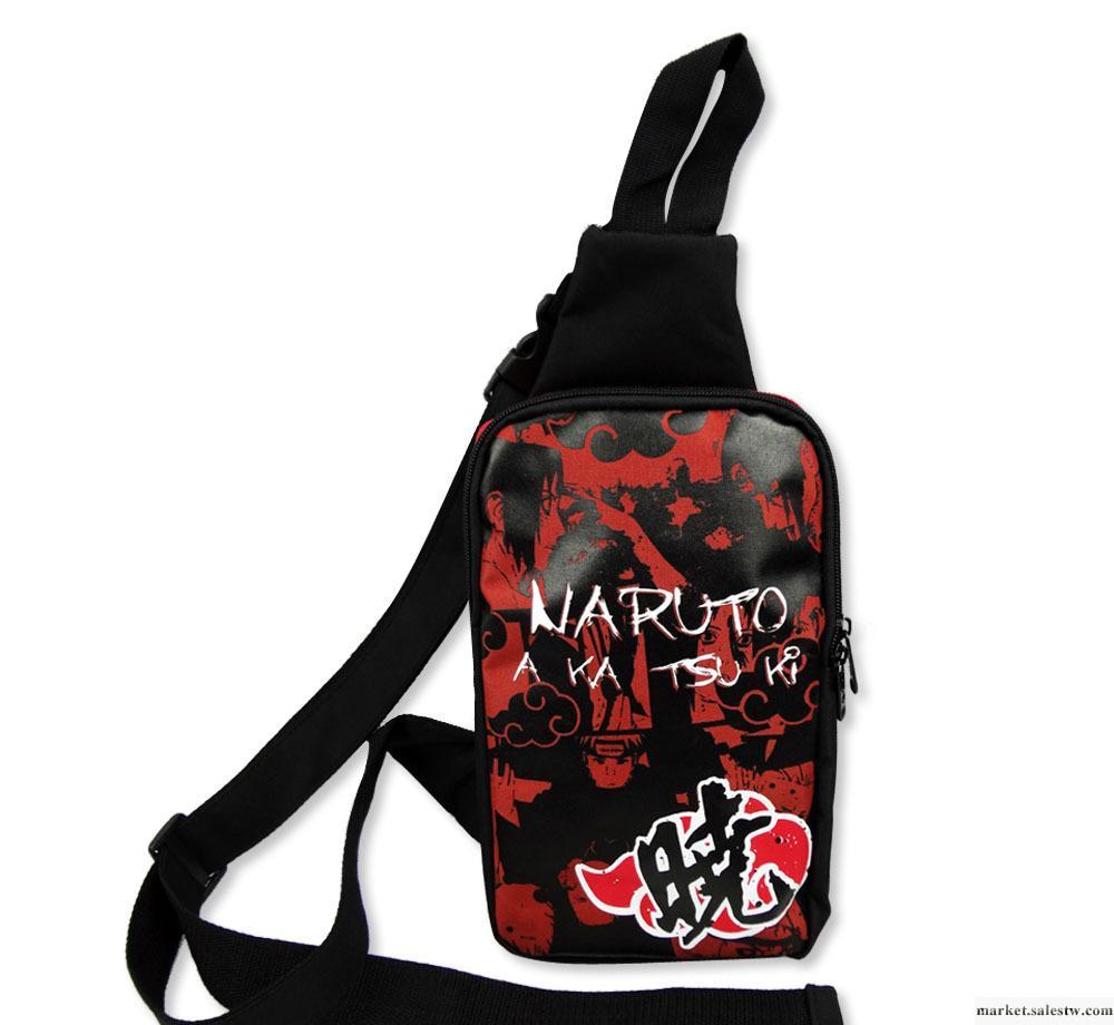 廠家直供 動漫周邊 尼龍 單肩包,火影忍者曉字圖案工廠,批發,進口,代購