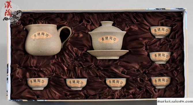 供應陶瓷茶具禮品漢陶張生陶土小高腳杯茶備套組工廠,批發,進口,代購