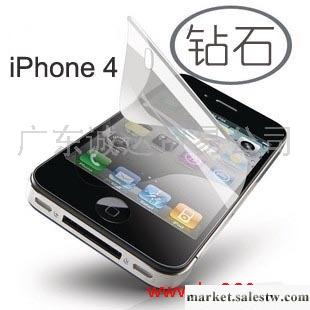 供應  手機配件蘋果手機配件iphone 4S代 屏幕保護膜鉆石膜 貼膜 正面工廠,批發,進口,代購